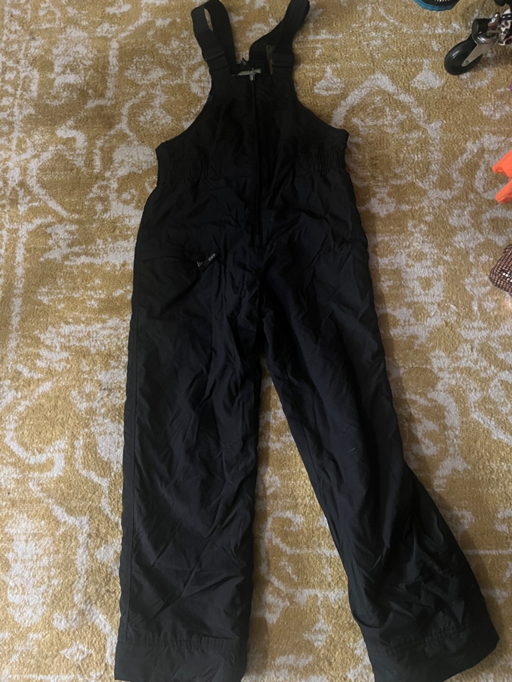 Black Kid’s Insulated Snow Bib Pants